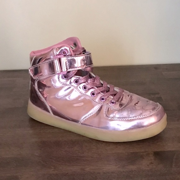 Other - Pink LED Light Up High Top Sneakers